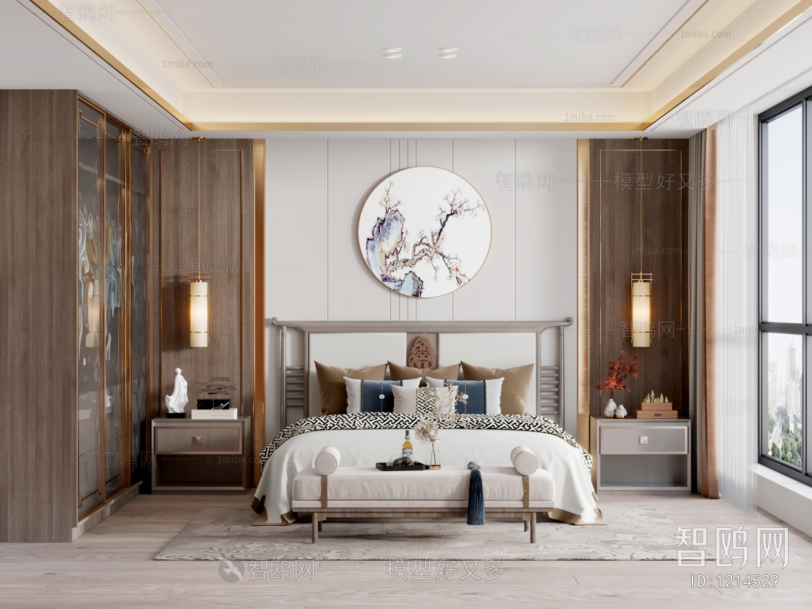 New Chinese Style Bedroom