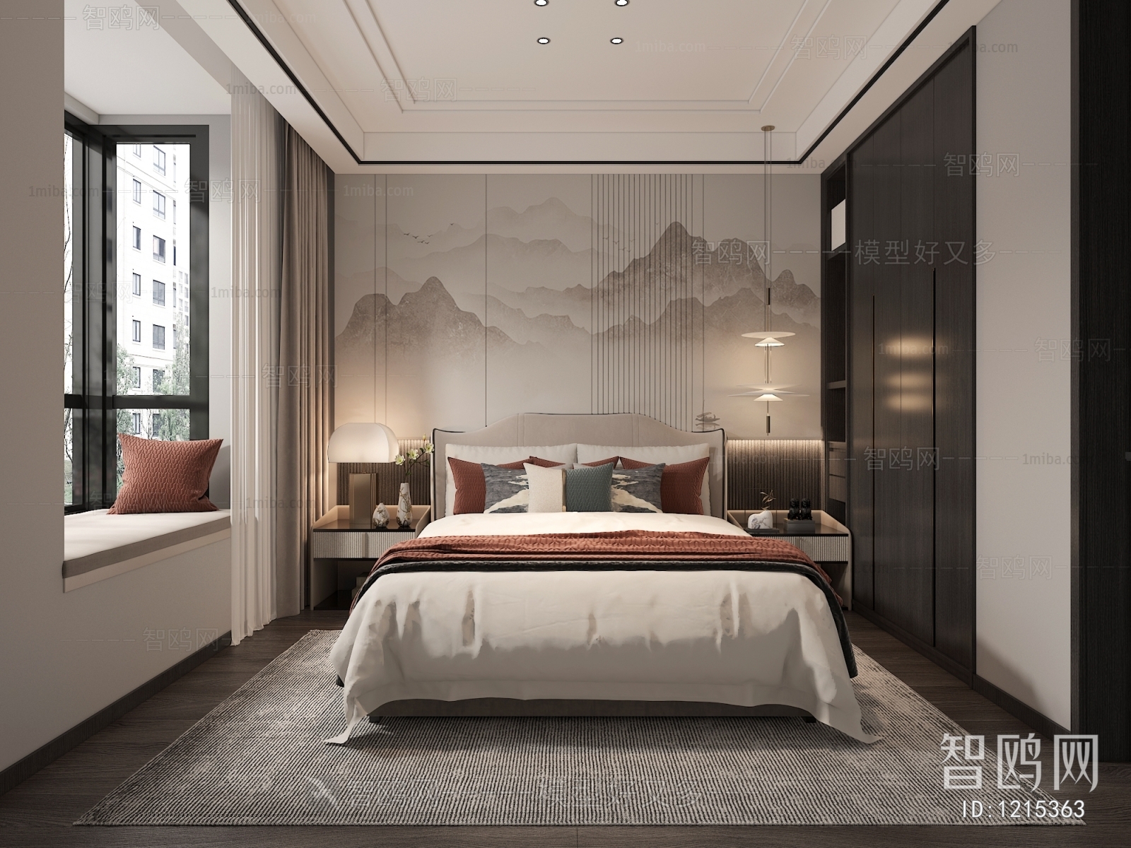 New Chinese Style Bedroom