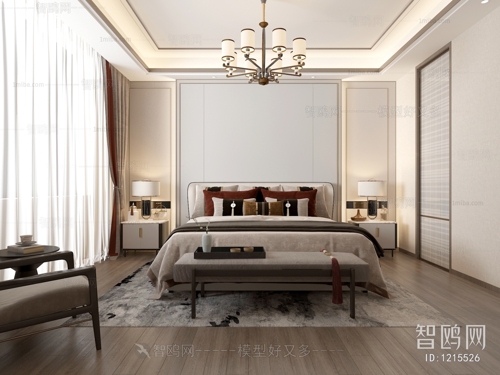 New Chinese Style Bedroom