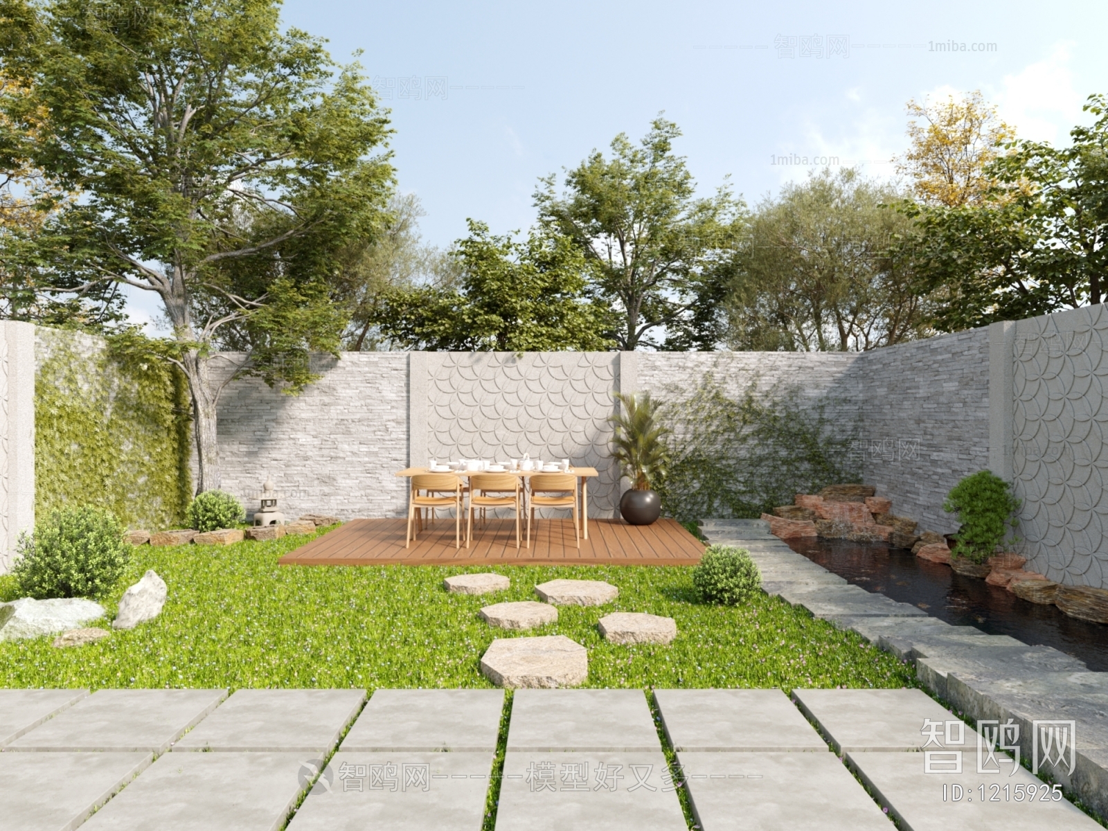 New Chinese Style Courtyard/landscape