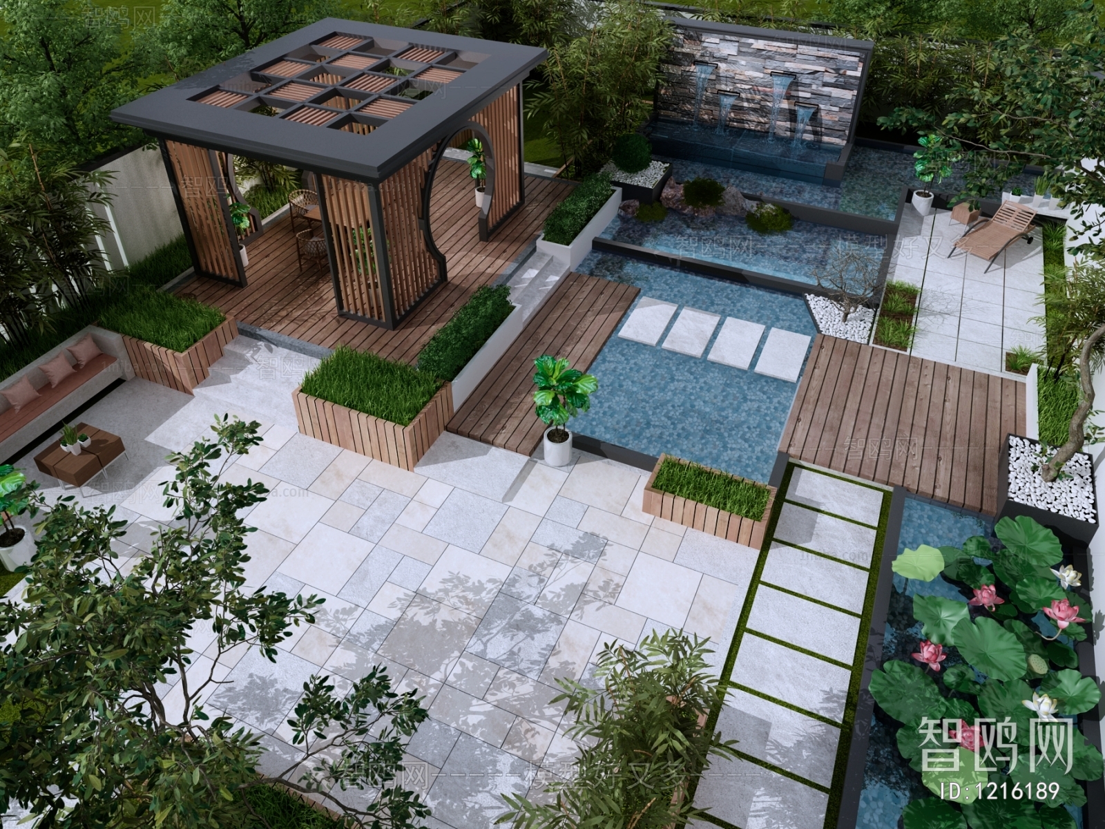 Modern Courtyard/landscape