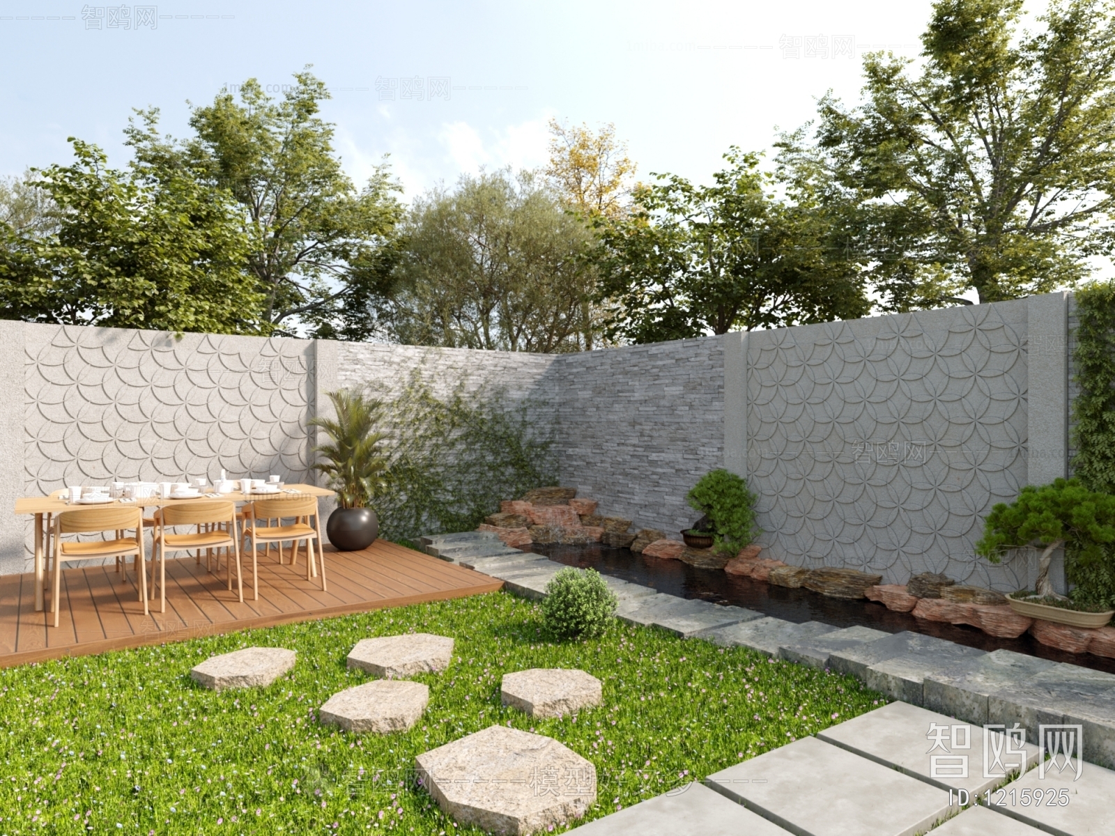 New Chinese Style Courtyard/landscape