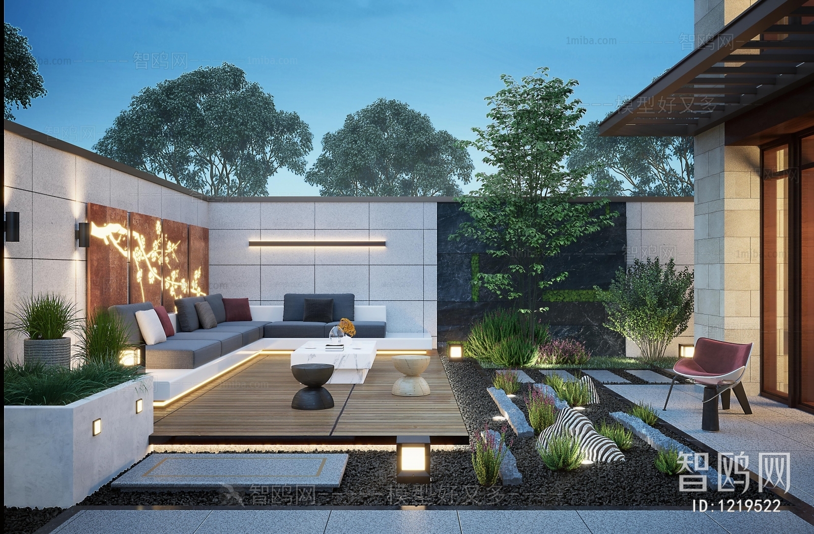 Modern Courtyard/landscape