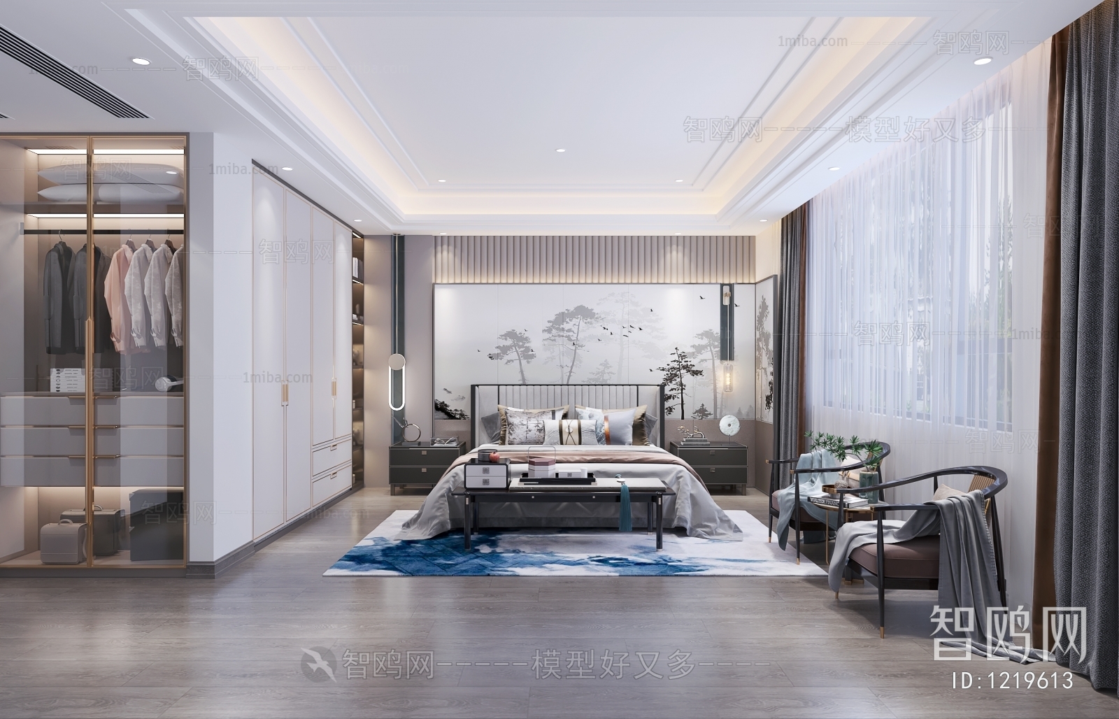 New Chinese Style Bedroom