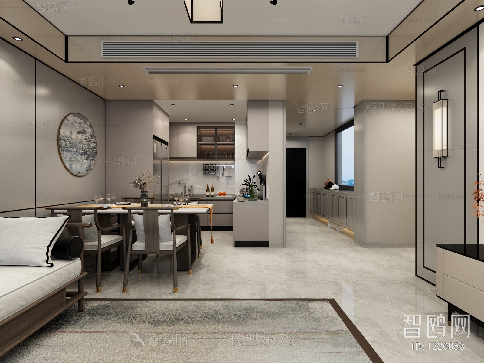 New Chinese Style A Living Room