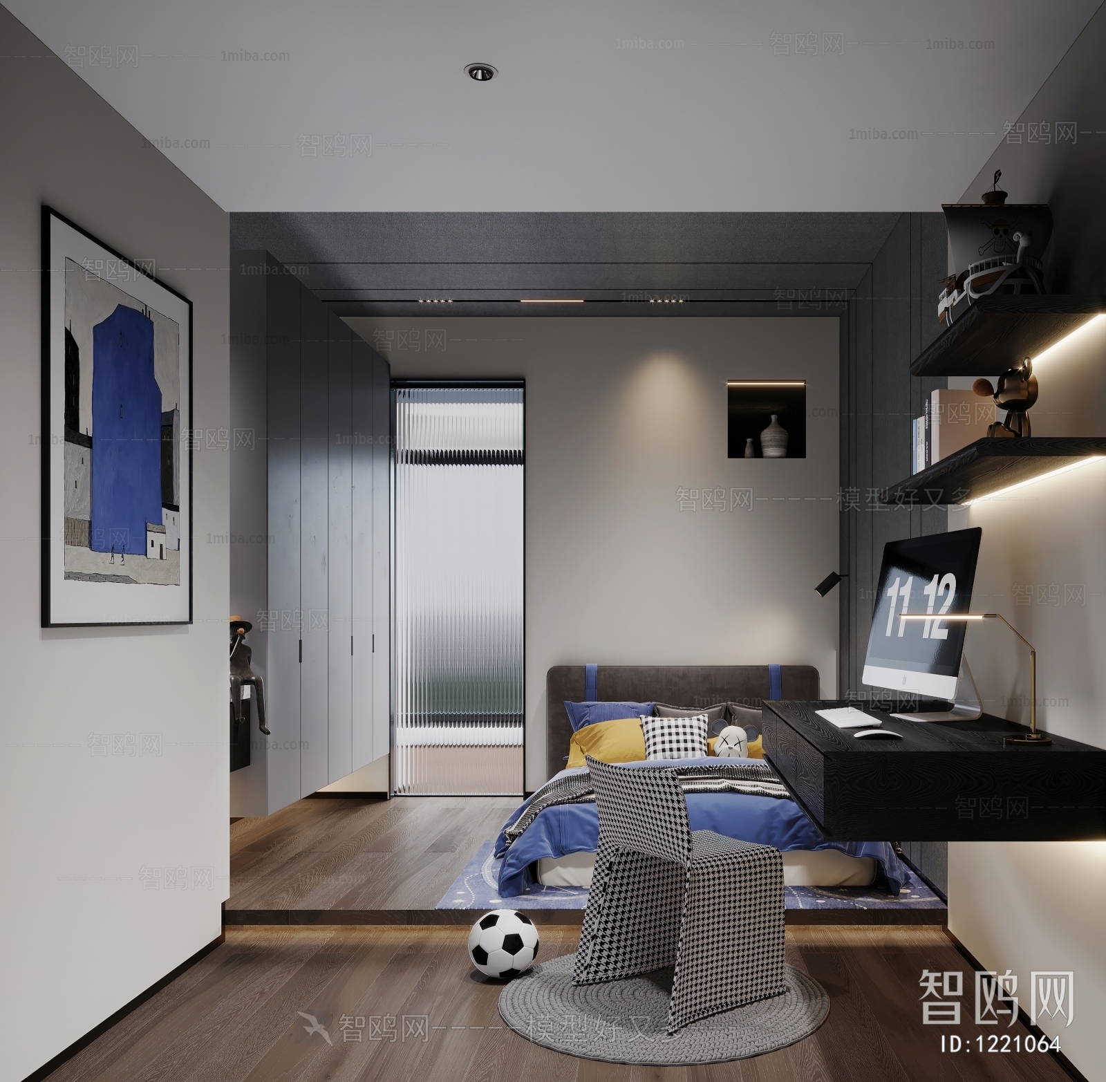 Modern Boy's Room And Son's Room