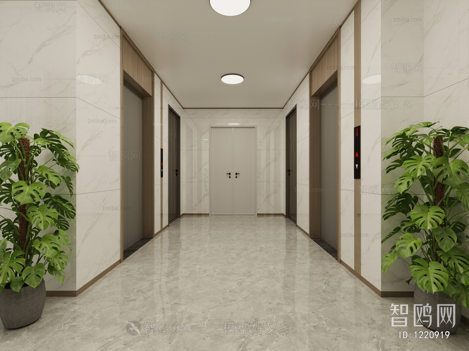 Modern Office Elevator Hall