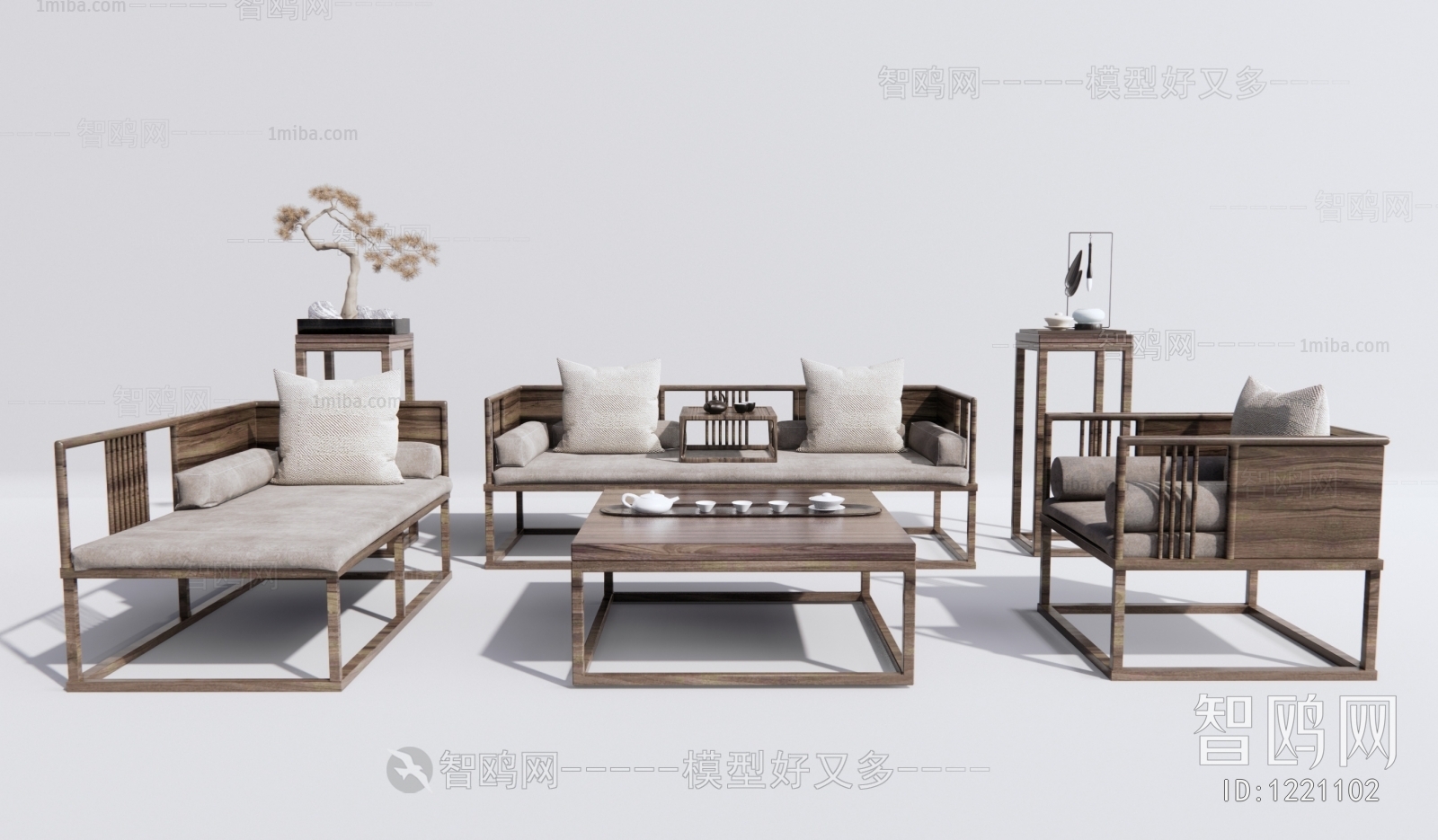 New Chinese Style Sofa Combination