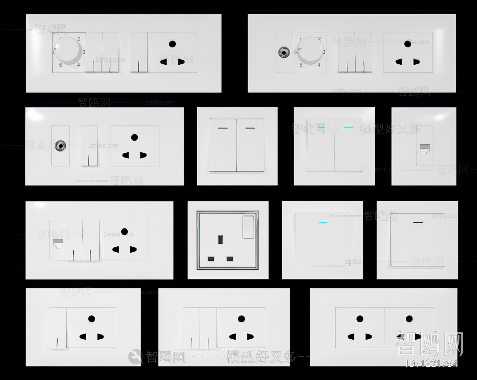 Modern Switch Socket Panel