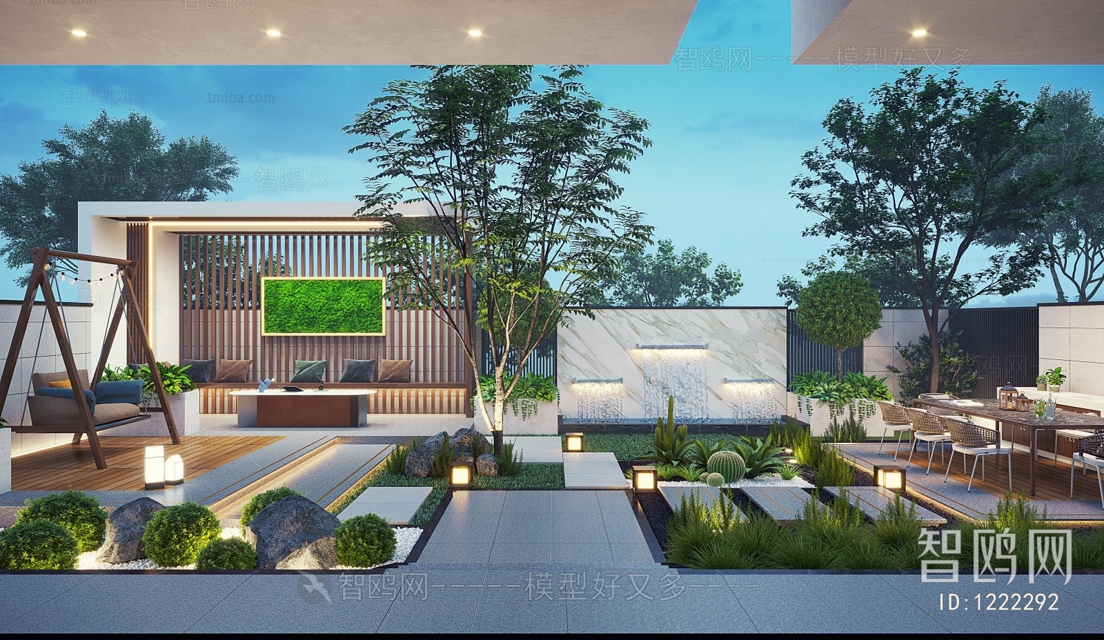 Modern Courtyard/landscape