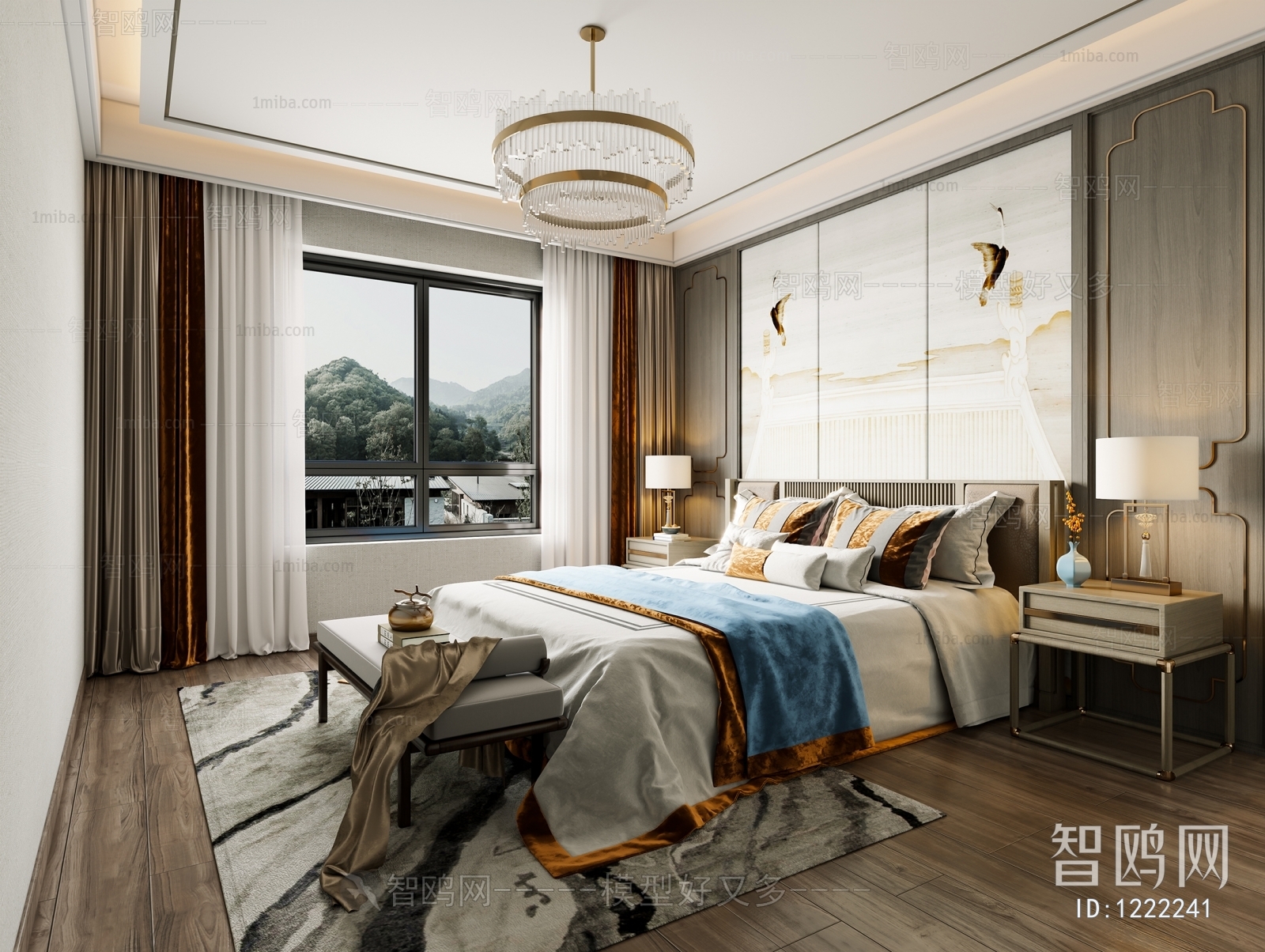 New Chinese Style Bedroom