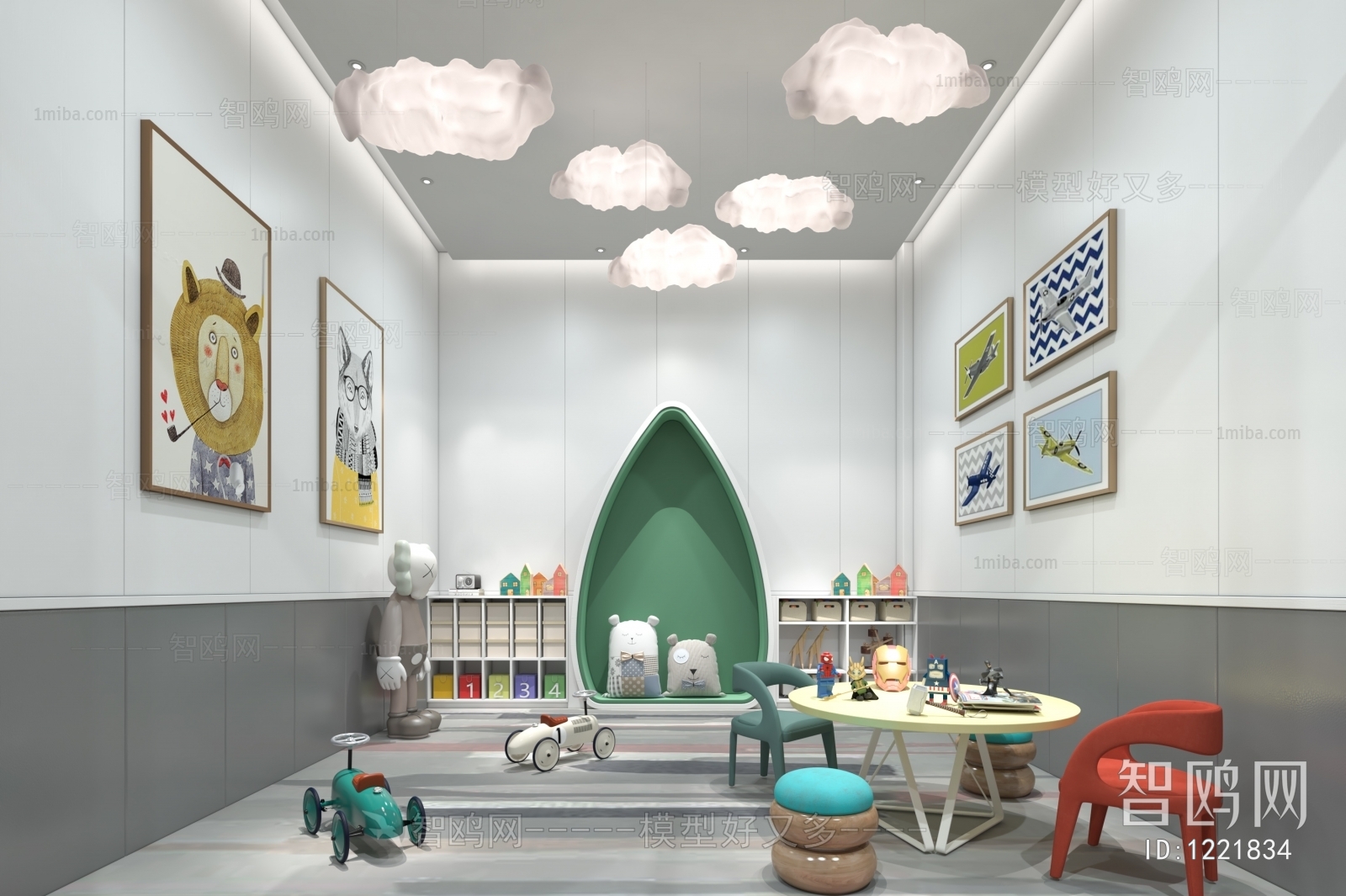 Modern Children's Room Activity Room