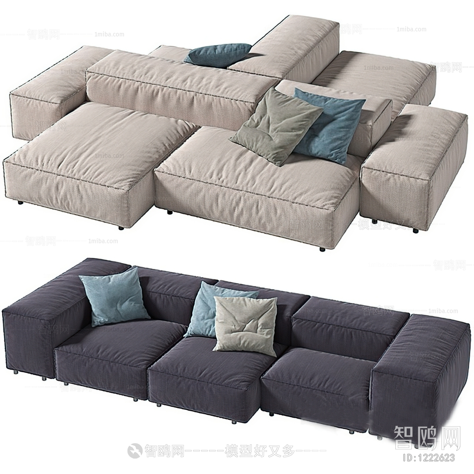 Modern Multi Person Sofa