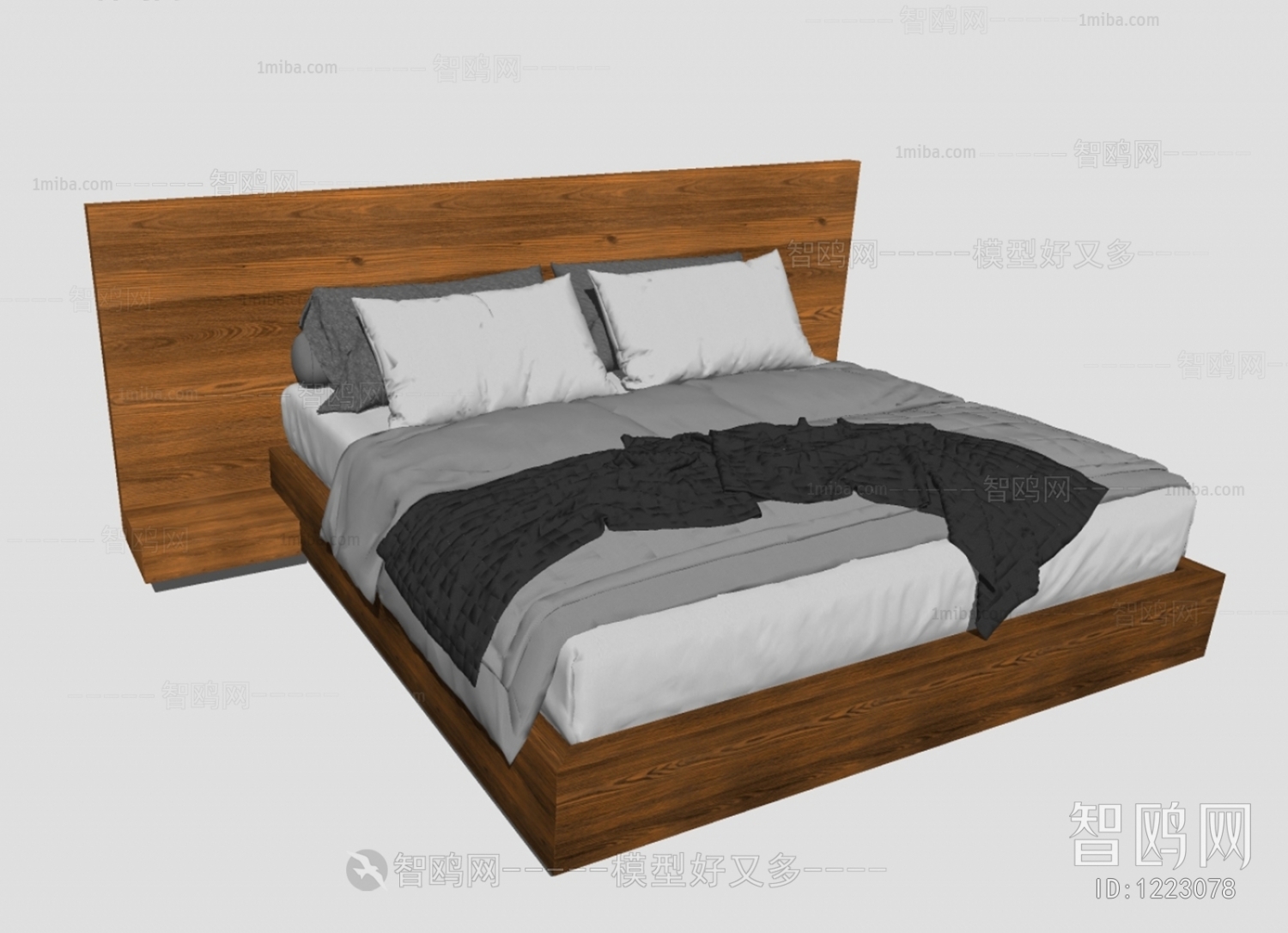 Wabi-sabi Style Double Bed