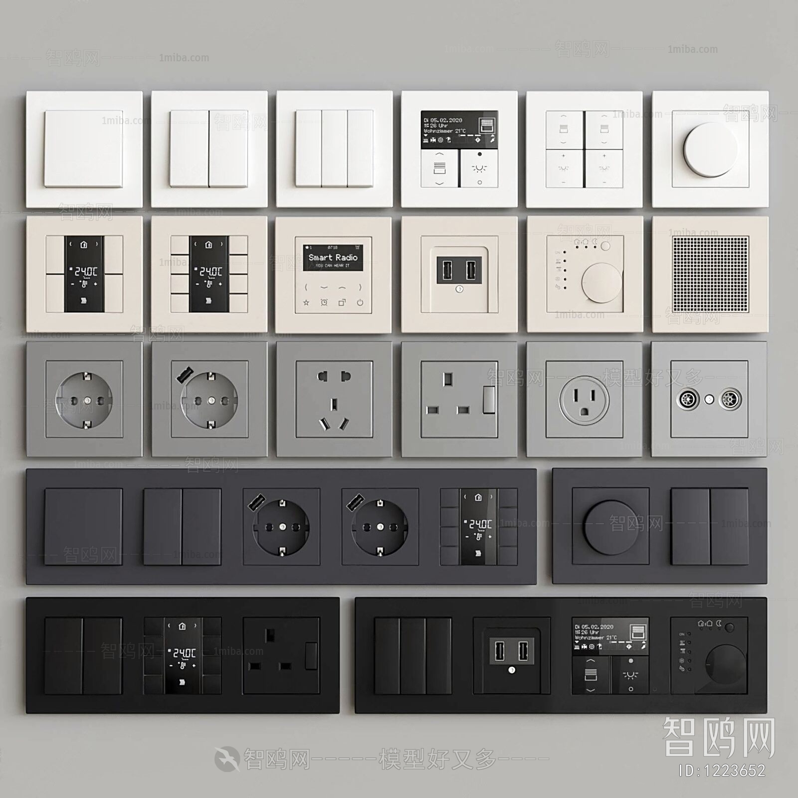 Modern Switch Socket Panel