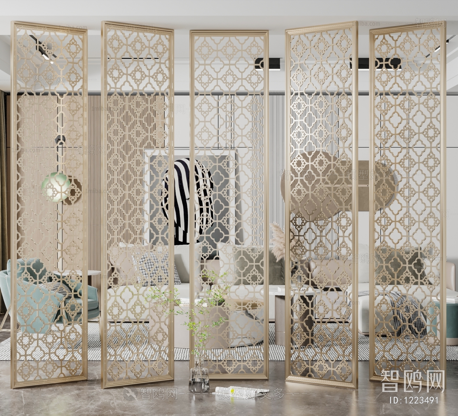 Modern Metal Screen Partition