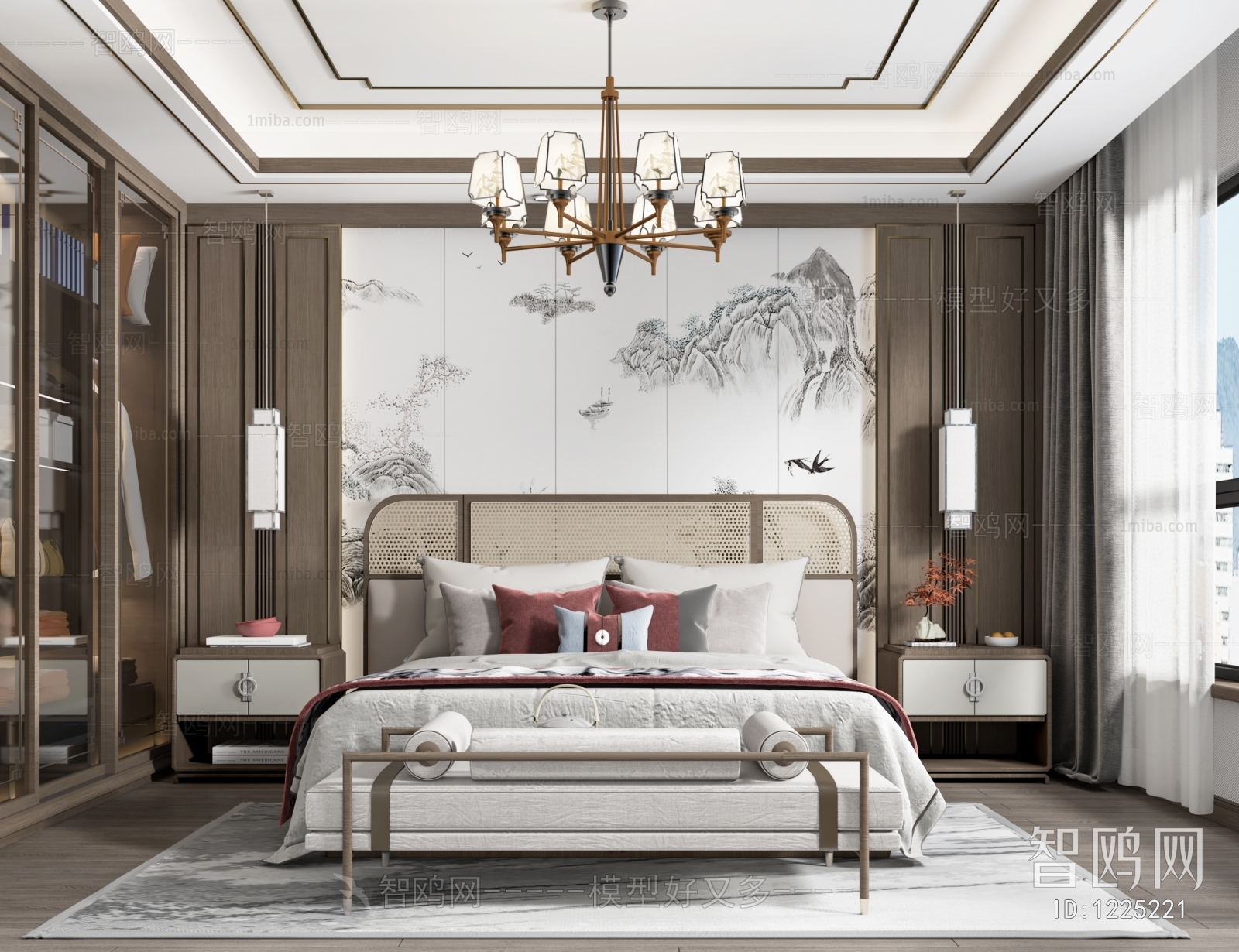 New Chinese Style Bedroom