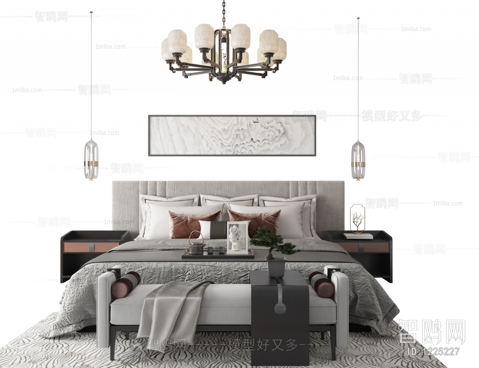 New Chinese Style Double Bed