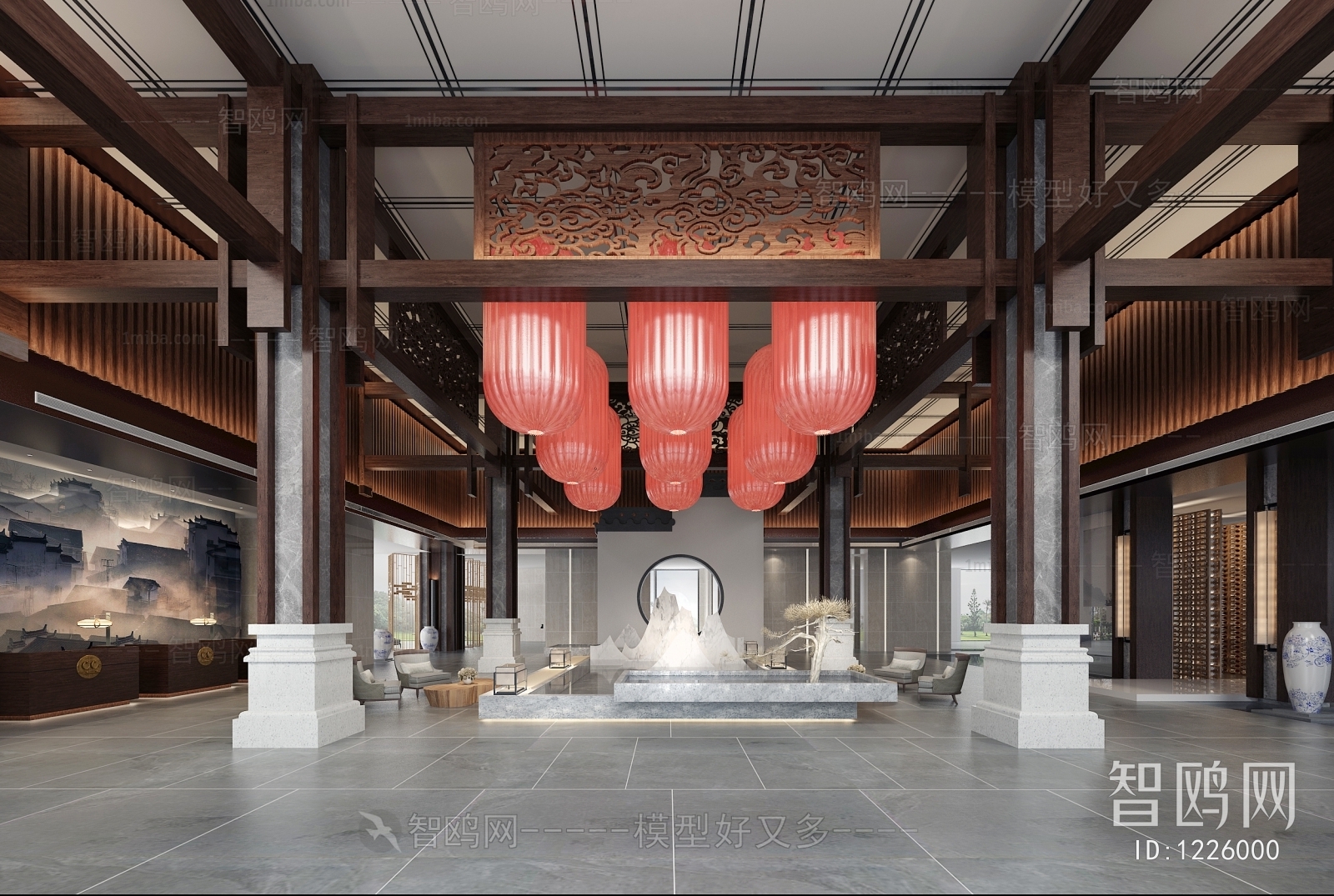 New Chinese Style Lobby Hall