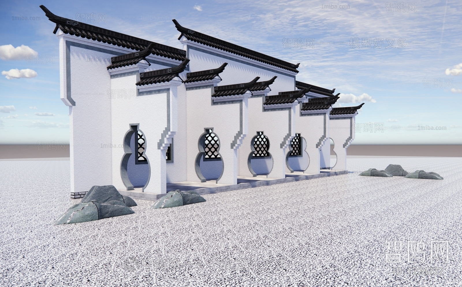 New Chinese Style Ancient Architectural Buildings