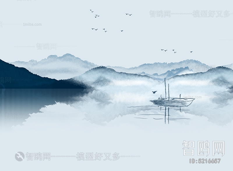 新中式山水画