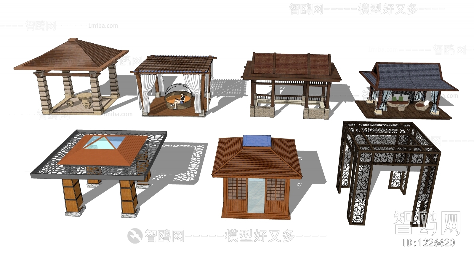 New Chinese Style Ancient Architectural Buildings