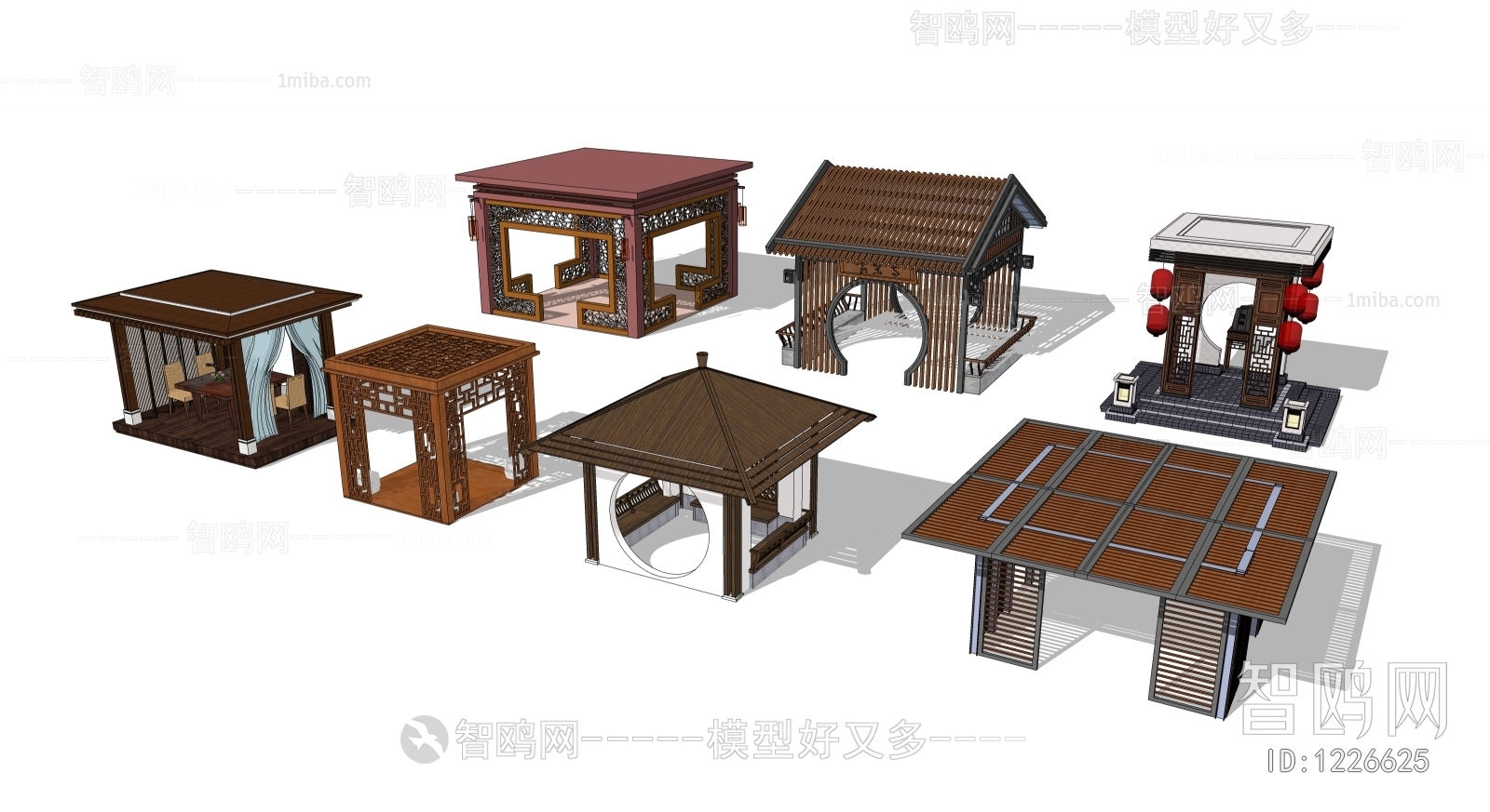 New Chinese Style Ancient Architectural Buildings