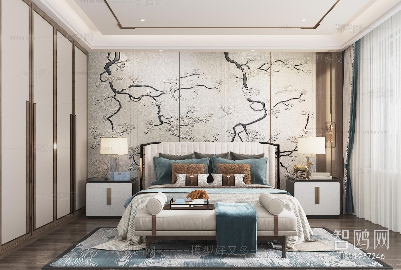 New Chinese Style Bedroom