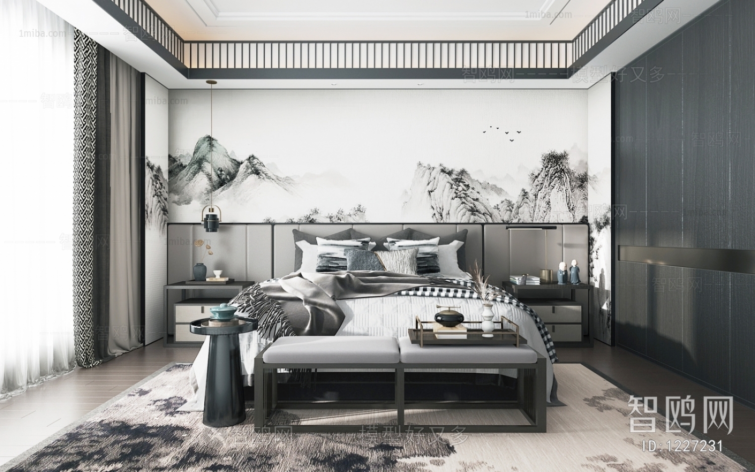 New Chinese Style Bedroom