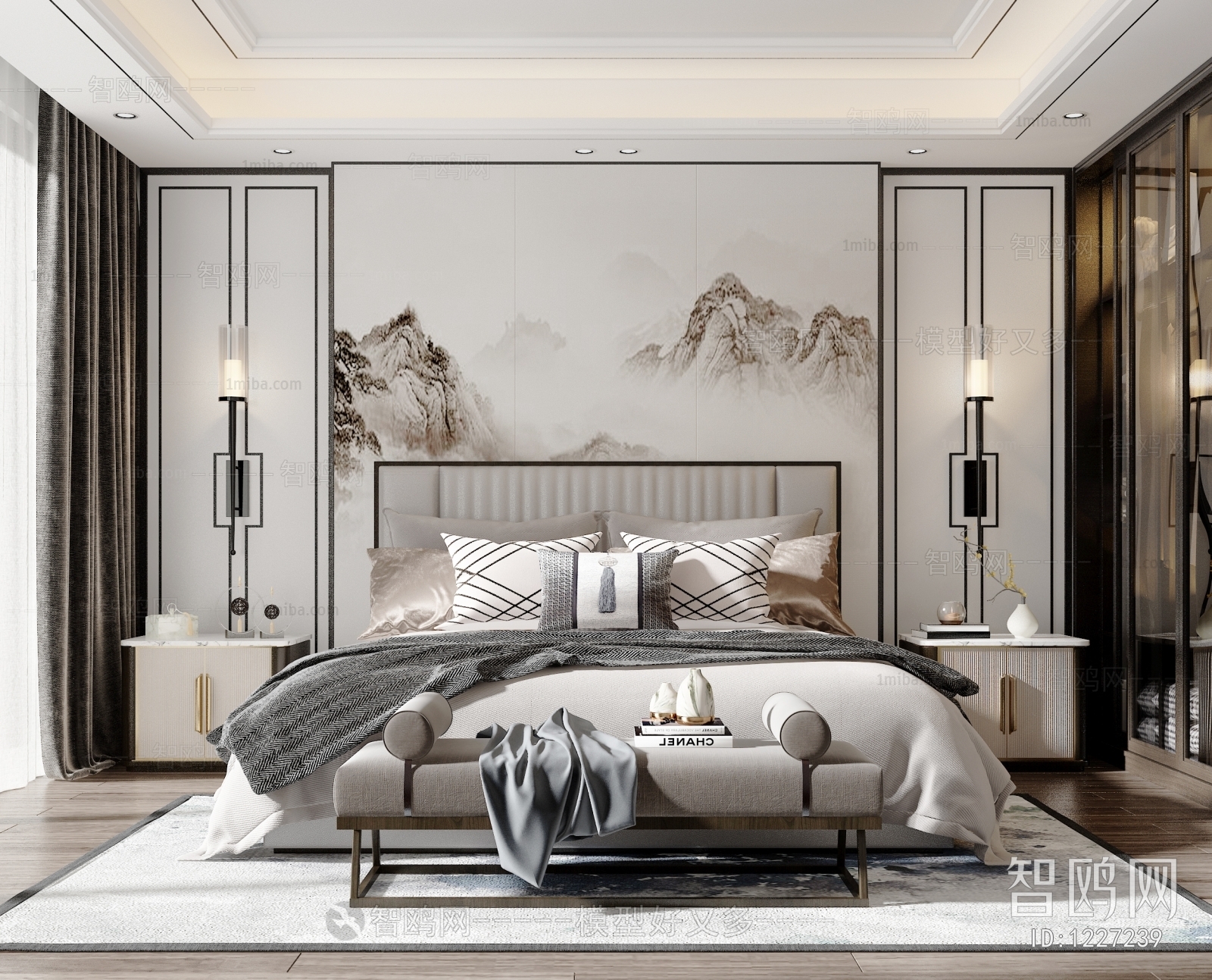 New Chinese Style Bedroom