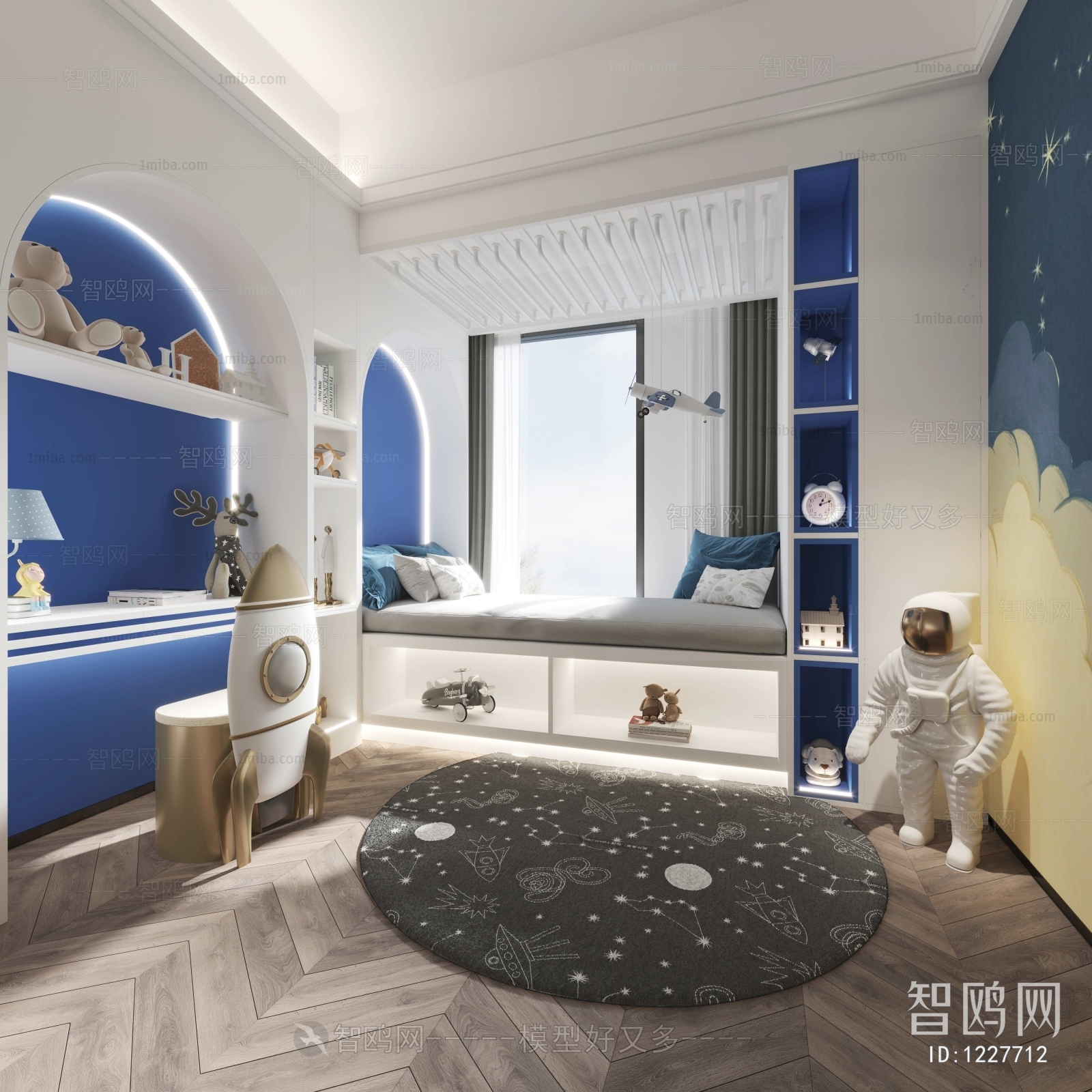Modern Boy's Room And Son's Room