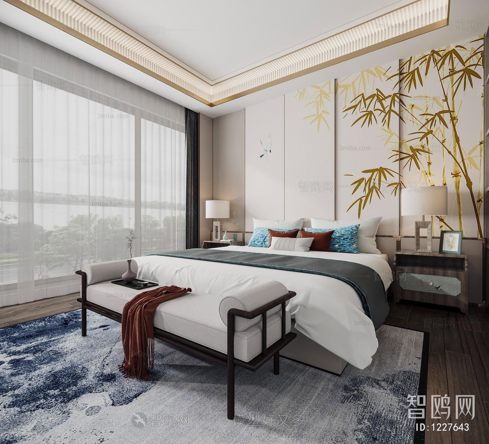 New Chinese Style Bedroom