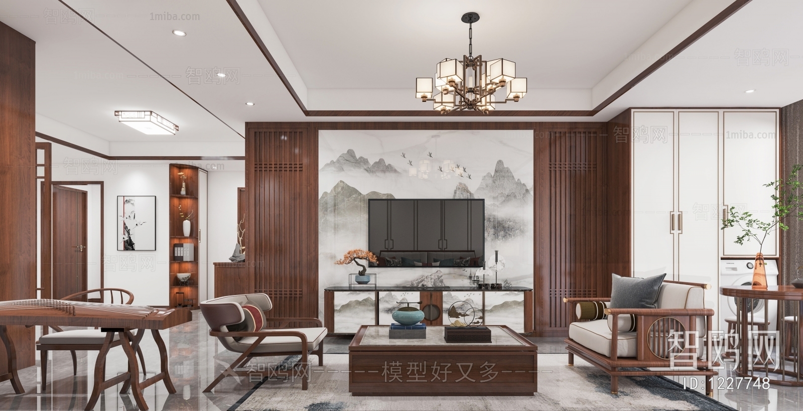 New Chinese Style A Living Room