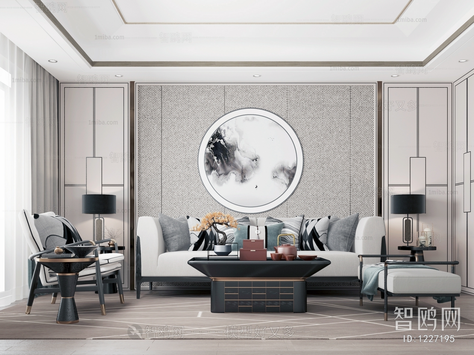 New Chinese Style A Living Room