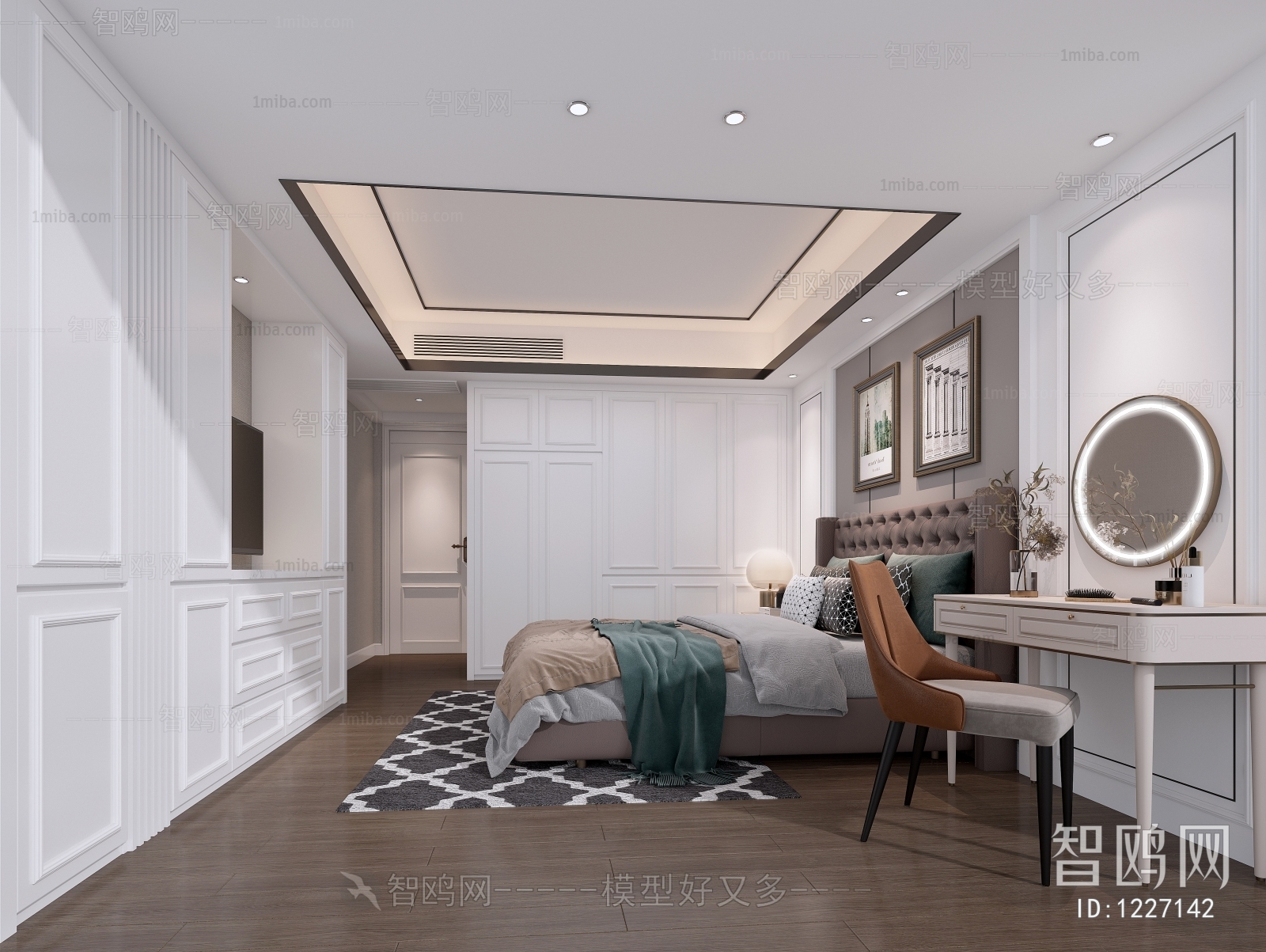 Simple European Style Bedroom