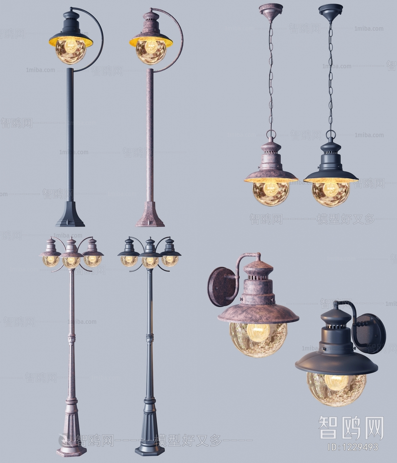 Industrial Style Outdoor Light