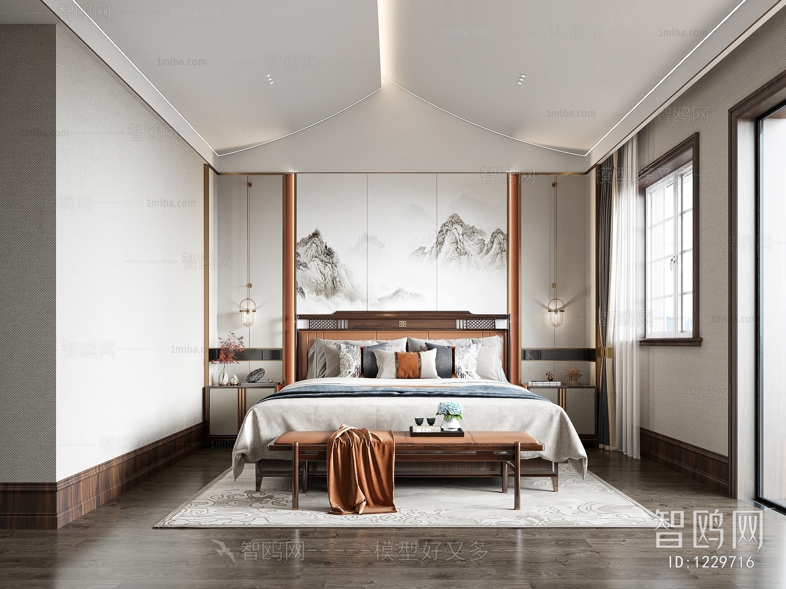 New Chinese Style Bedroom