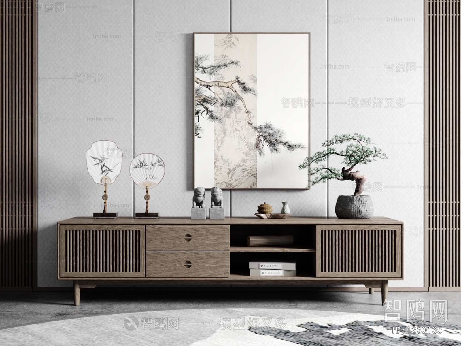 New Chinese Style TV Cabinet