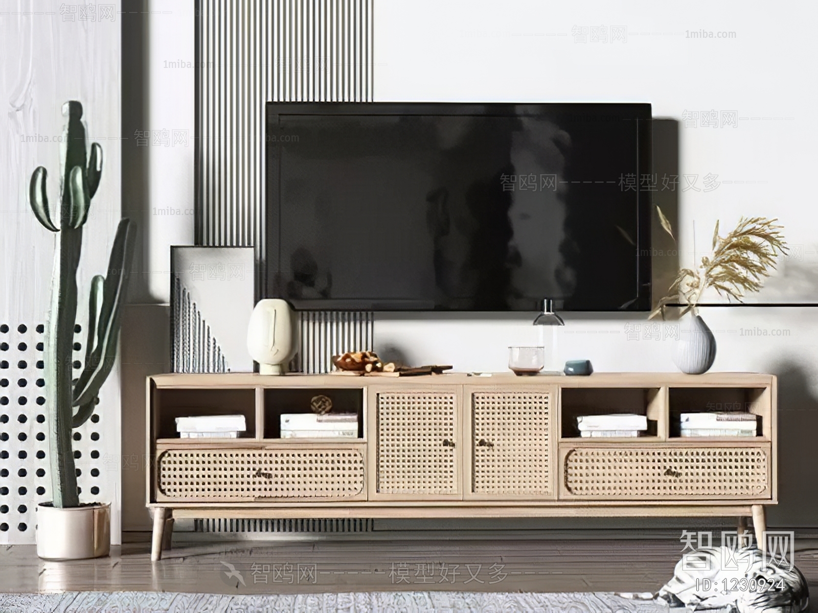 Wabi-sabi Style TV Cabinet