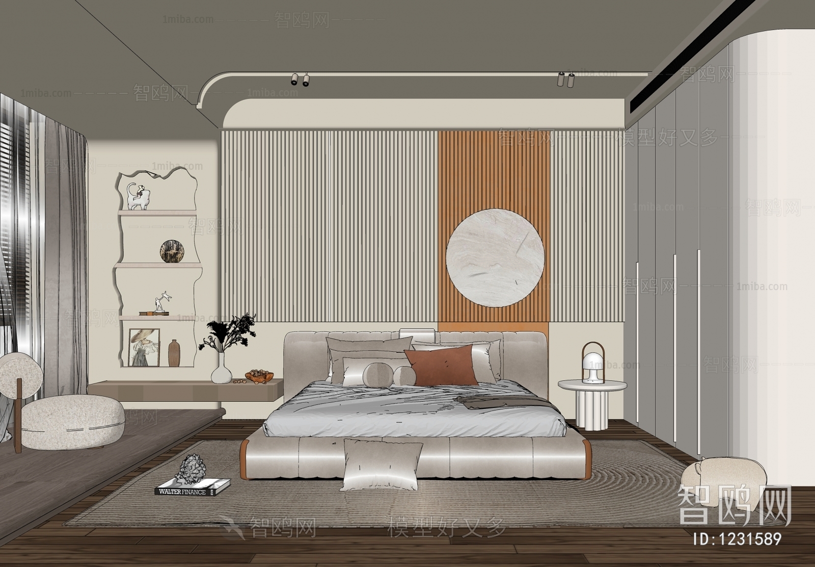 Modern Wabi-sabi Style Bedroom