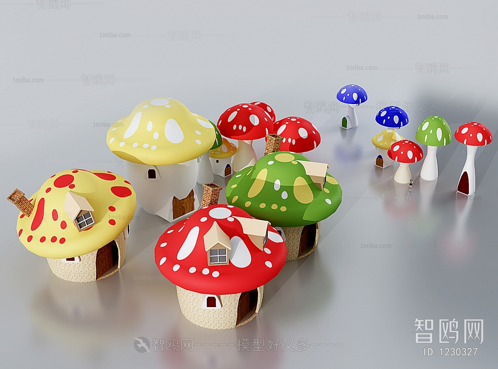 现代儿童玩具蘑菇屋