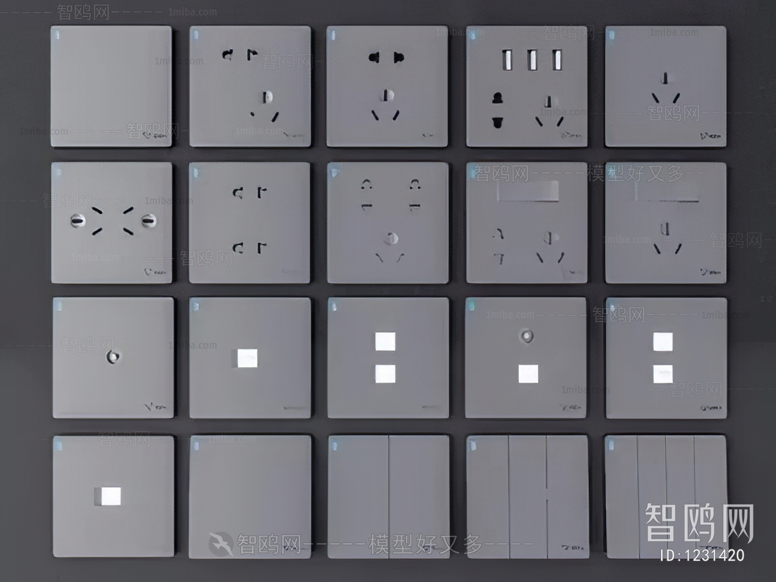 Modern Switch Socket Panel