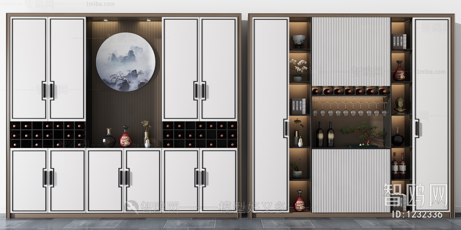 New Chinese Style Wine Cabinet