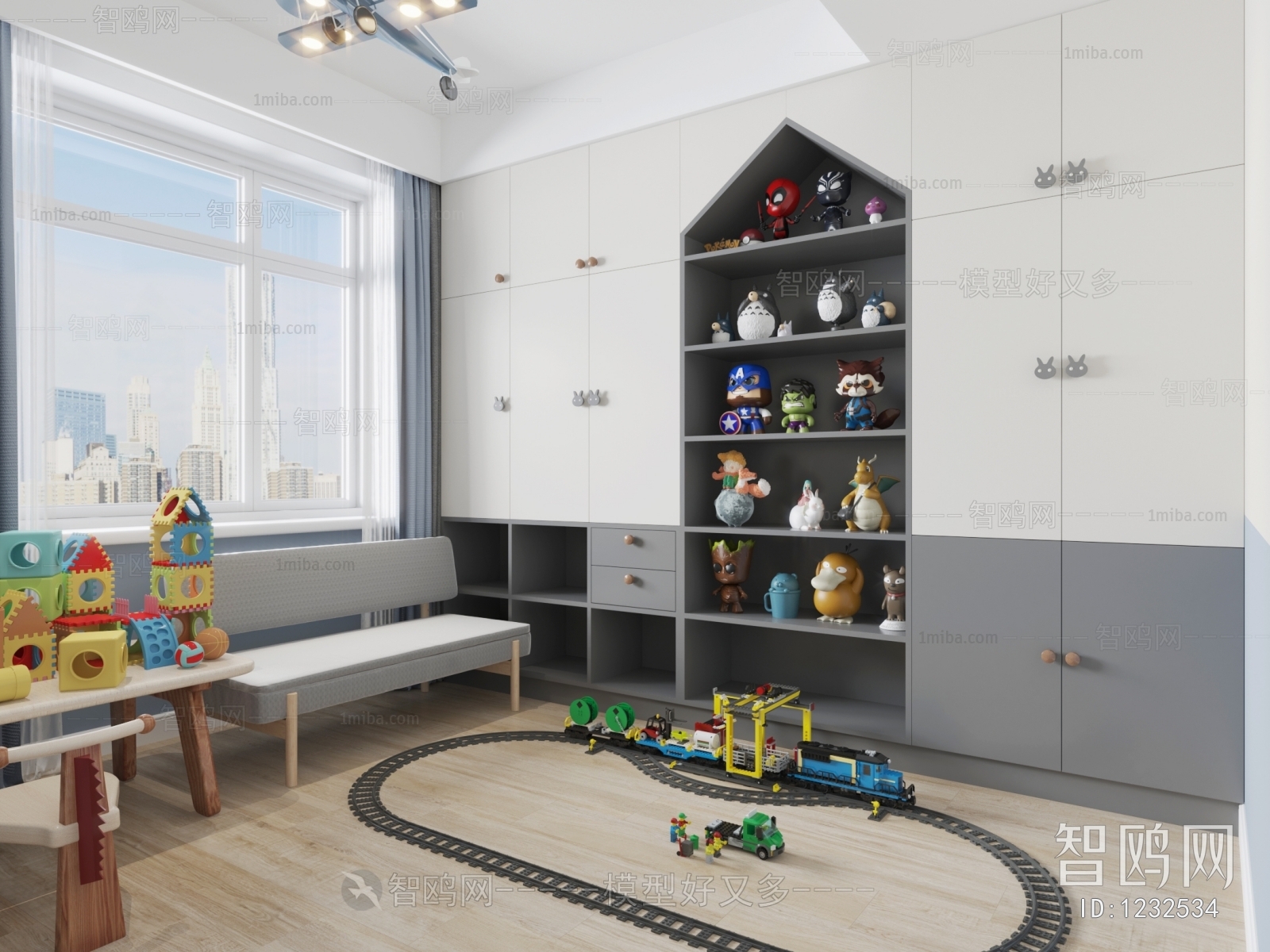 Modern Children's Room Activity Room