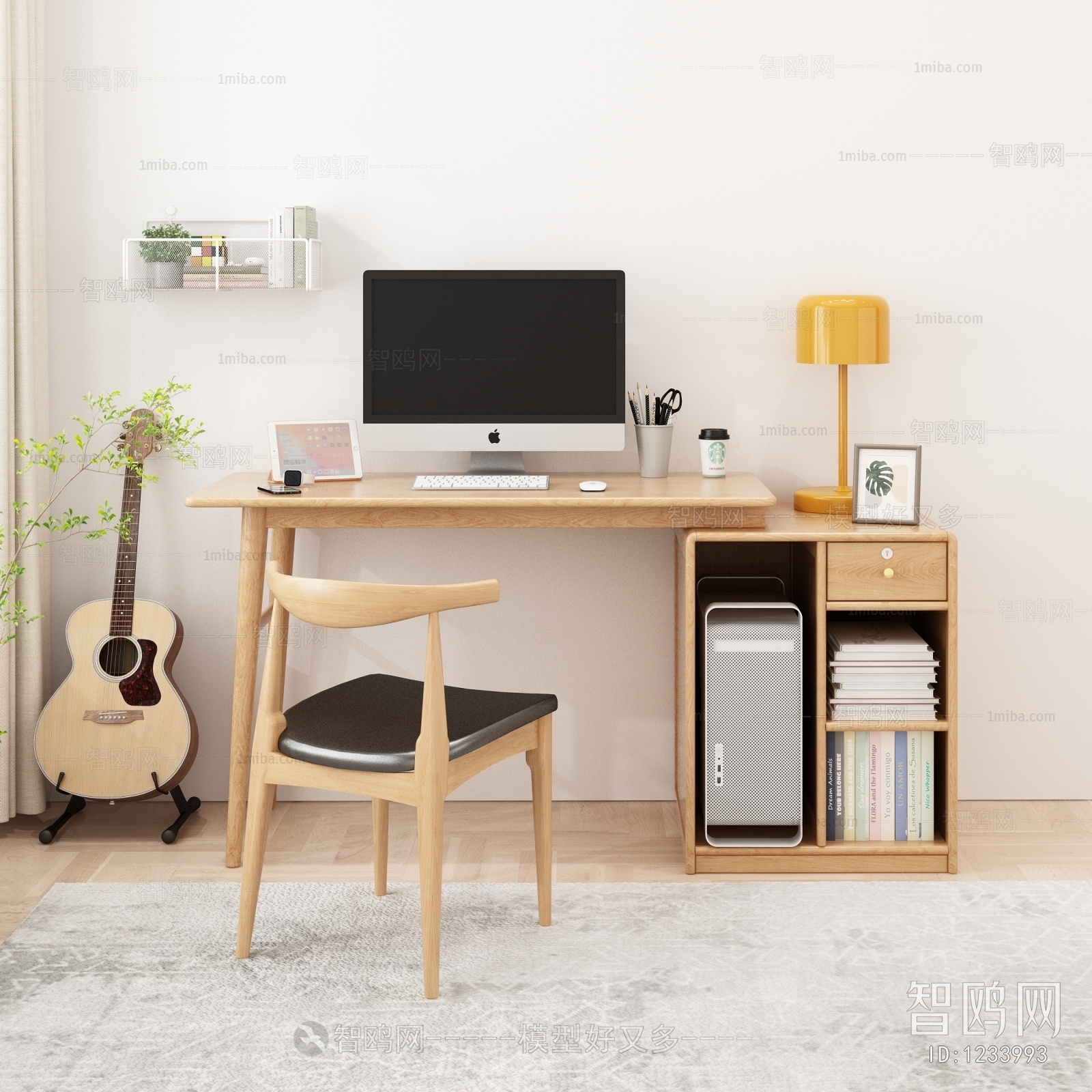 Nordic Style Computer Desk And Chair