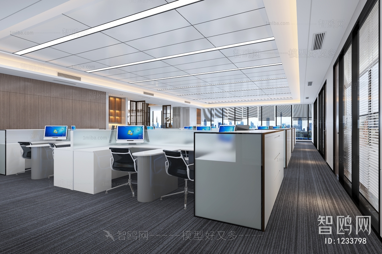 Modern Office Reception Desk