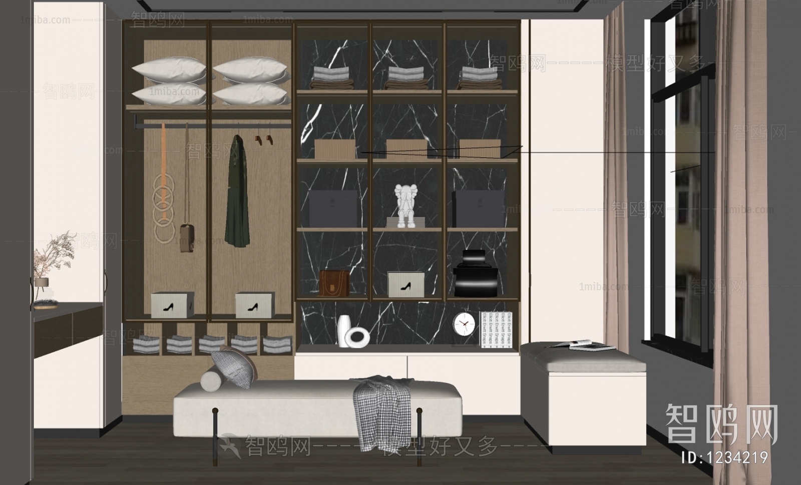 Modern Clothes Storage Area