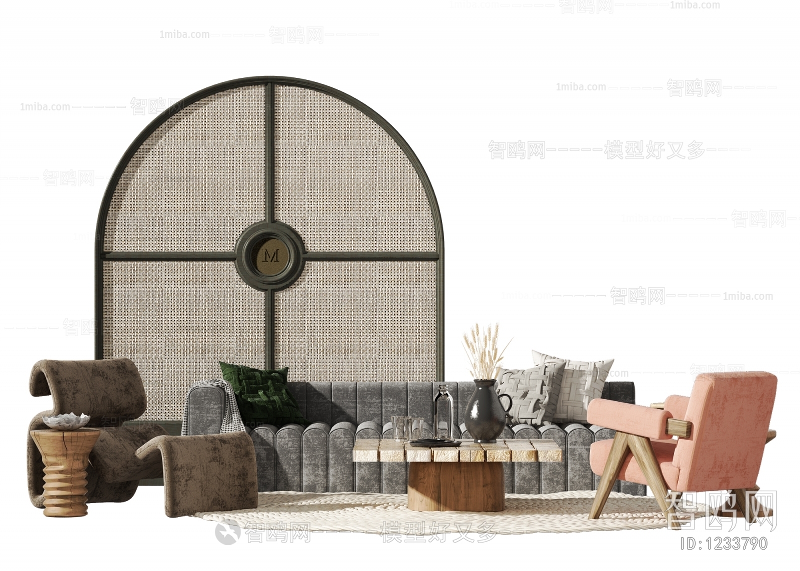 Wabi-sabi Style Sofa Combination