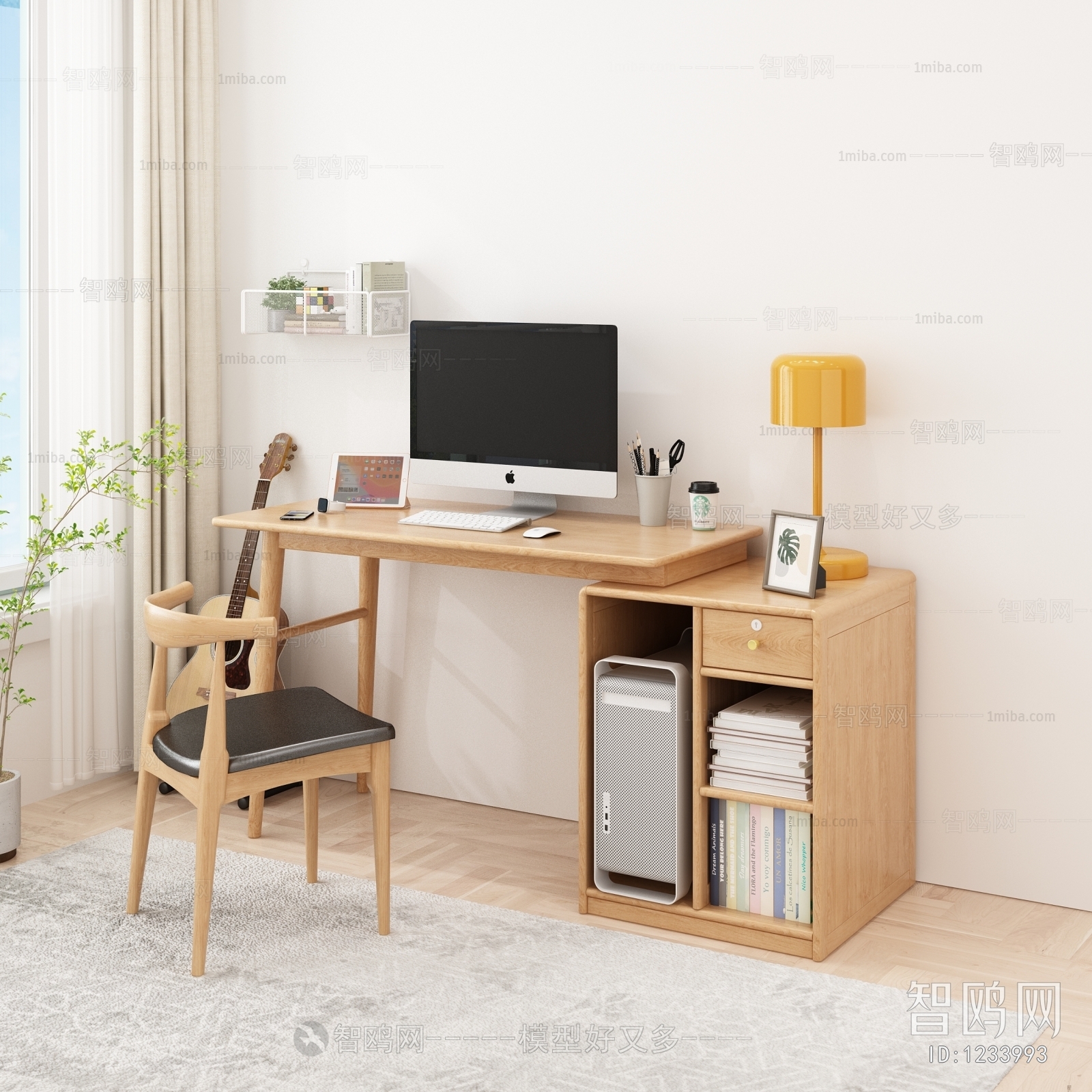 Nordic Style Computer Desk And Chair