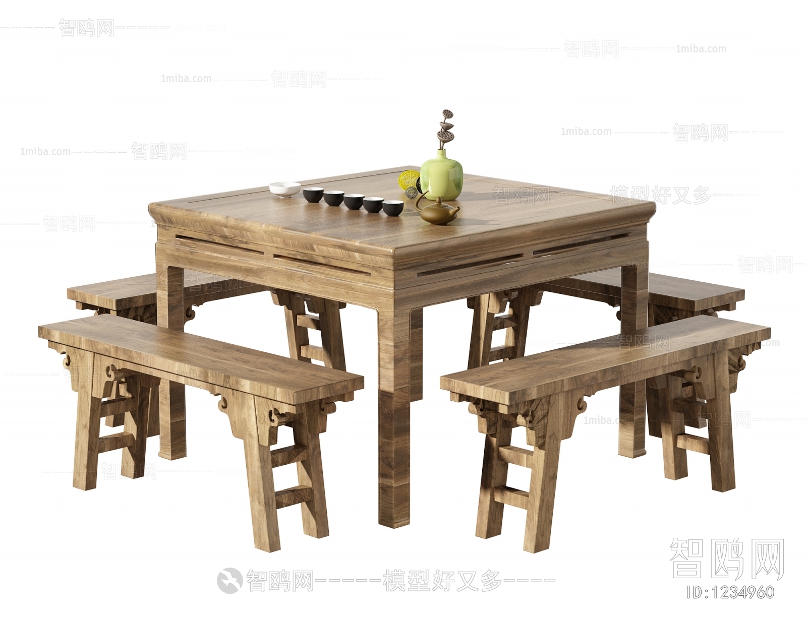 Chinese Style Dining Table And Chairs